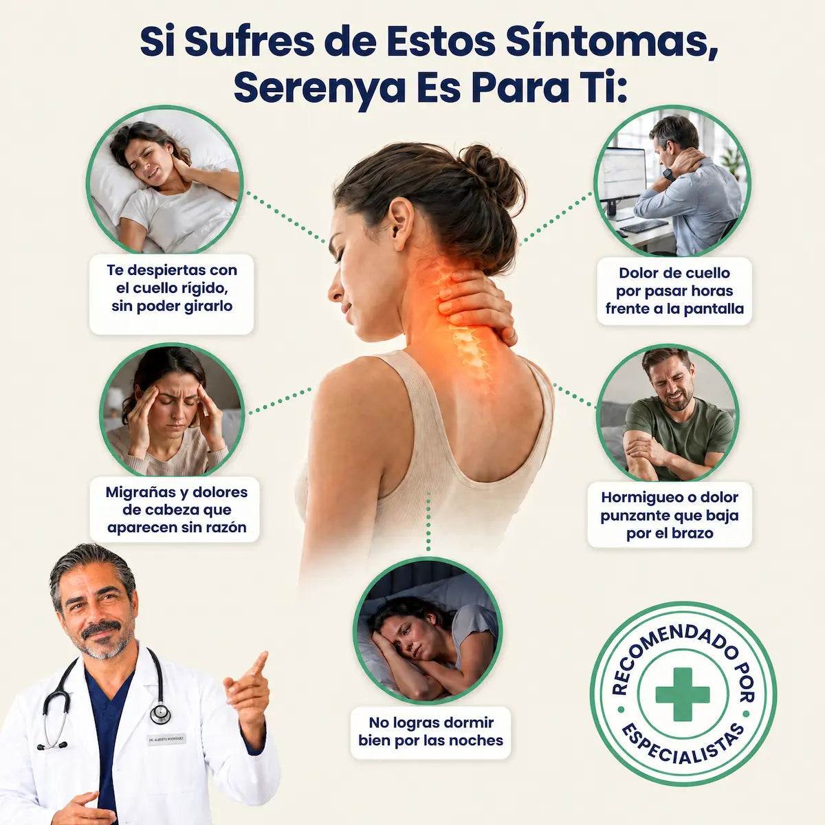 Serenya Pro™ — Masaje, Calor y Estimulación Eléctrica Cervical