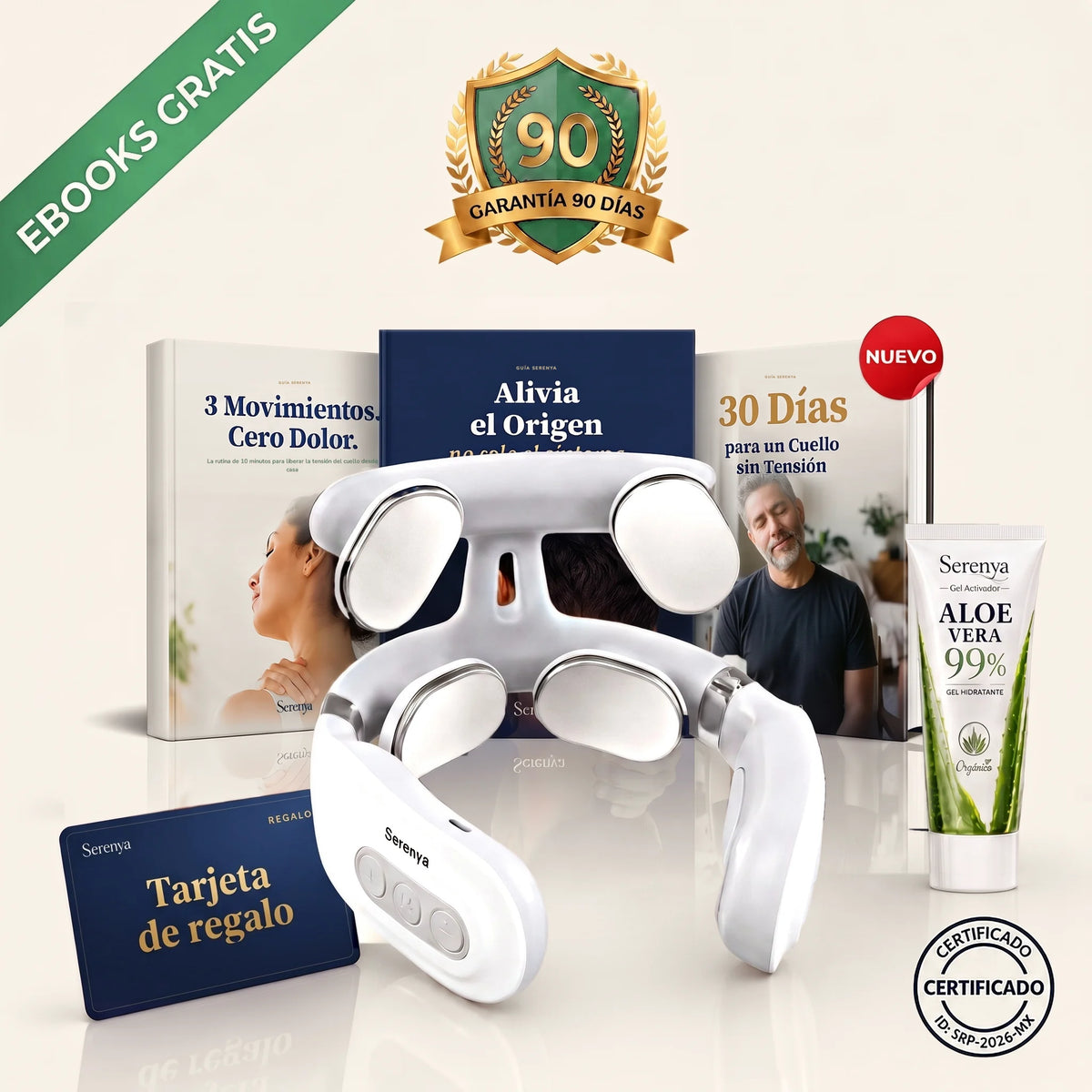 Serenya Pro™ — Masaje, Calor y Estimulación Eléctrica Cervical