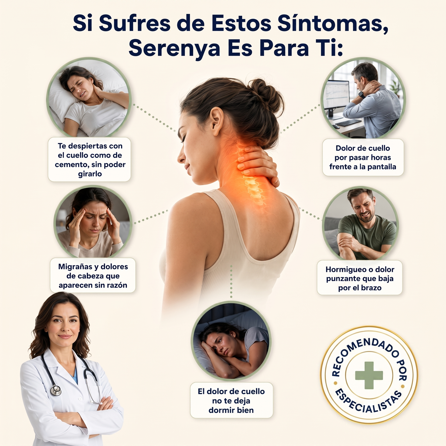 Serenya Pro™ — Triple Terapia para la Descompresión Cervical