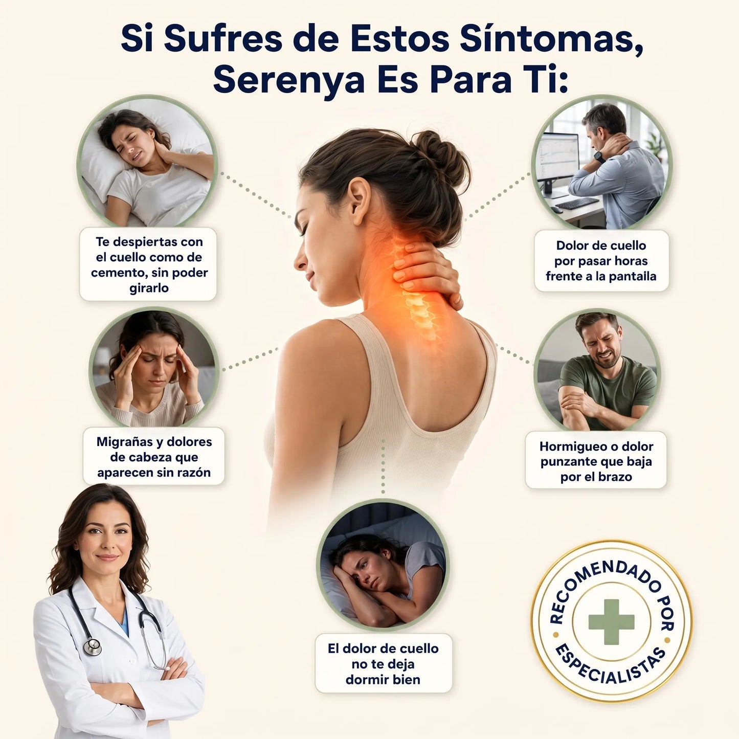 Serenya Pro™ — Masaje, Calor y Estimulación Eléctrica Cervical